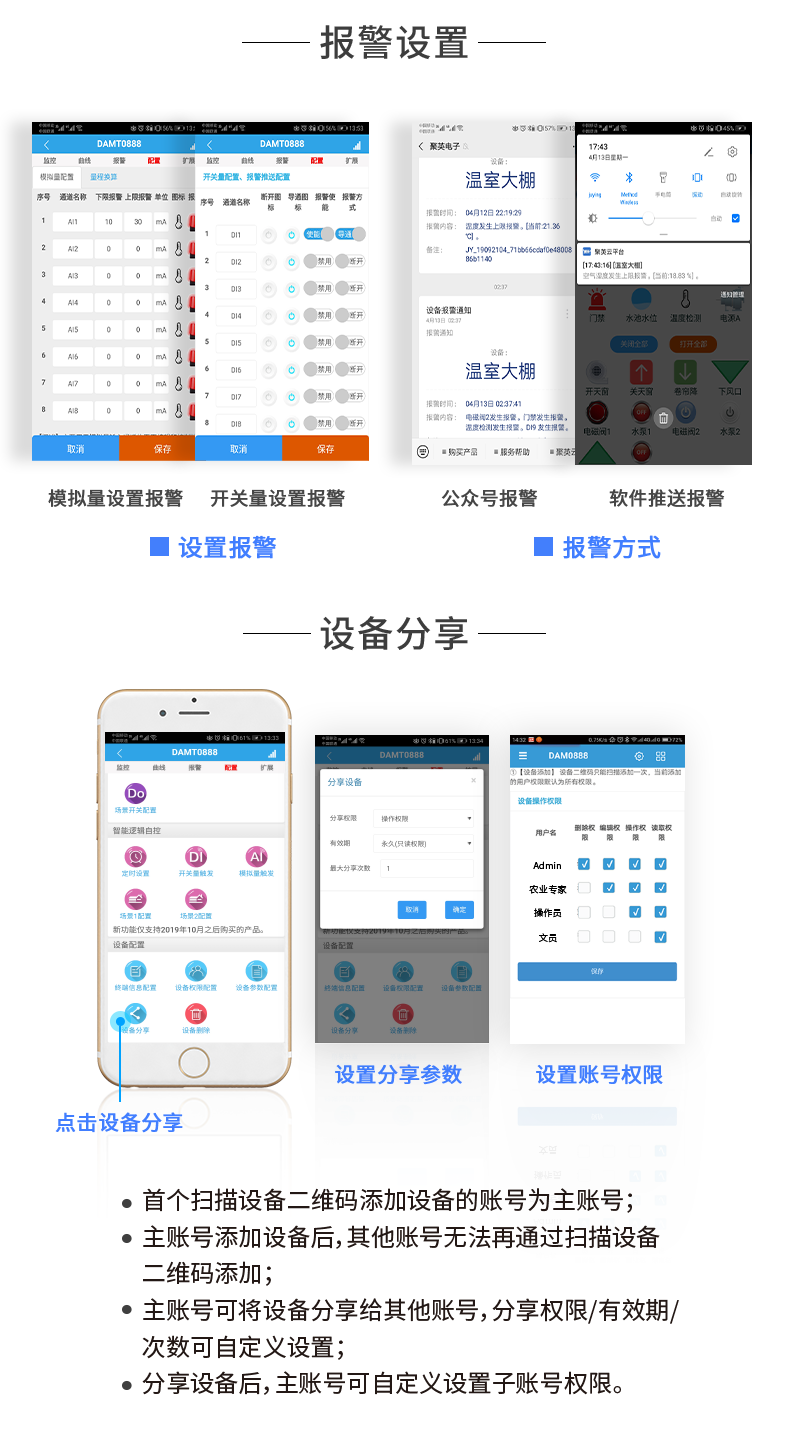 聚英8888系列繼電器智能自控模塊報警設置