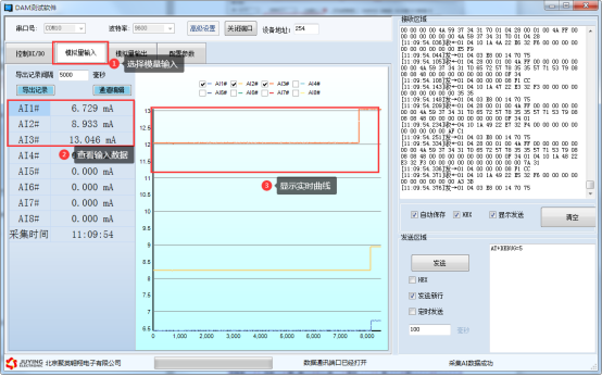 JYDAM調試軟件 模擬量輸入 JYDAM調試軟件 模擬量輸入